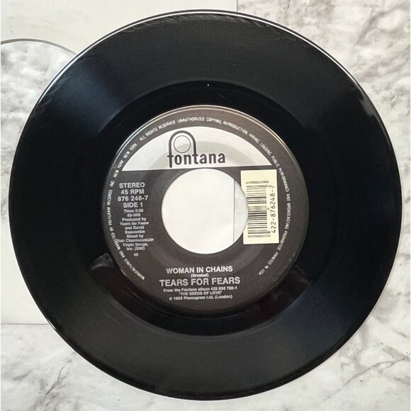 Tears for Fears Woman in Chains / Always in the Past 45 Rock Pop 1989 Fontana - Picture 4 of 6